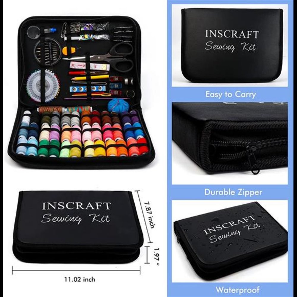 Kit, 182 Premium Sewing Supplies, 38 XL Thread Spools, Suitable for Traveller